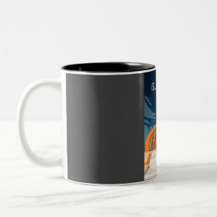 Islamabad Pakistan Vintage Minimal Retro-Reise Po Zweifarbige Tasse