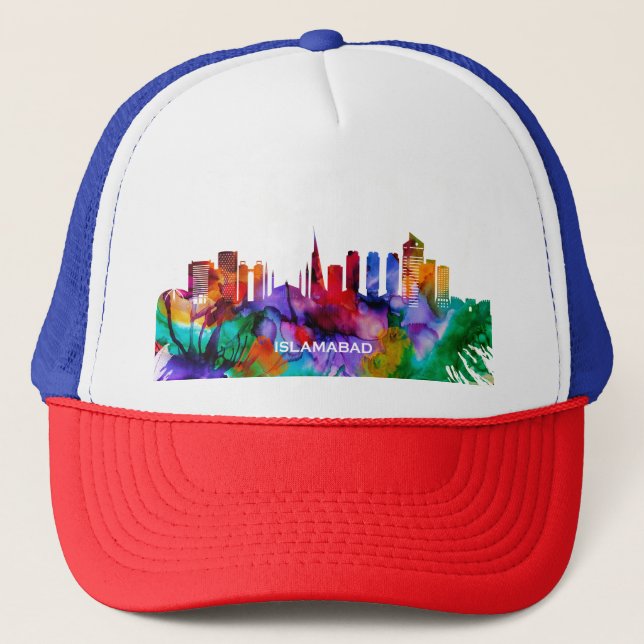 Islamabad Skyline Truckerkappe (Vorderseite)