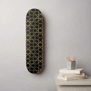 Islamic Arabic Geometric Pattern Design Vintage Skateboard
