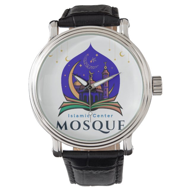 Islamic Center Mosque – Elegant Wristwatch Design  Armbanduhr (Vorderseite)