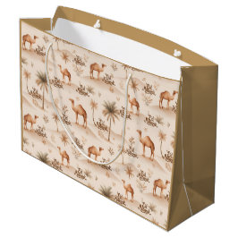 Islamic Gift Bags | Eid Mubarak Camel Palm Desert Große Geschenktüte