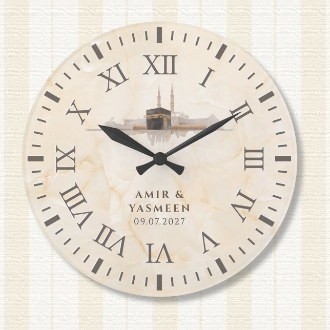 Islamic Kaaba Decor | Muslim Wedding Gift Große Wanduhr (Von Creator hochgeladen)