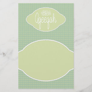 Islamische Aqeeqah Aqiqah sanft grün vintage Briefpapier