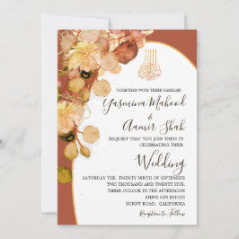 Islamische Bismillah Elegant Burnt Orange Wedding Einladung