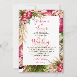 Islamische Bismillah Pampas Protea Floral Wedding Einladung