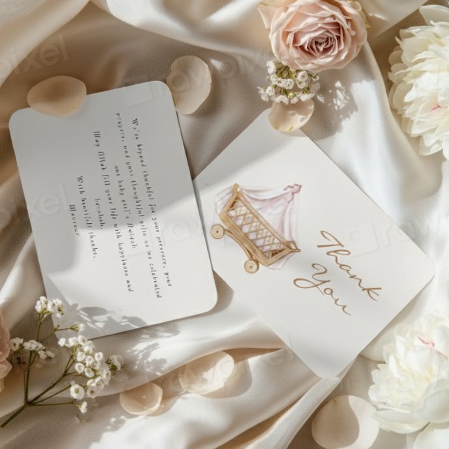 Islamische Dankeskarten für Mädchen-Aqiqah Dankeskarte (Von Creator hochgeladen)