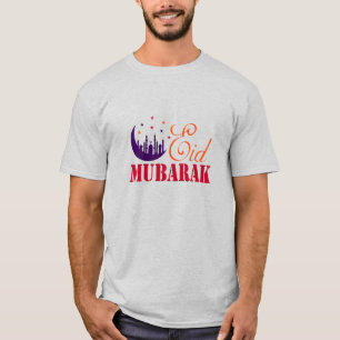 Islamische Eid-Grüße - Modernes Eid Mubarak White T-Shirt