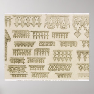 Islamische Entwürfe für Kornweiden, Balkone und Ma Poster