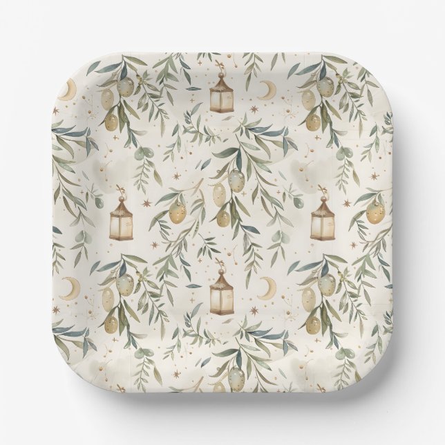 Islamische Festplatten von Olive & Lantern Pappteller (Vorderseite)