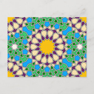 Islamische geometrische Muster Postkarte