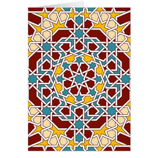 Islamische geometrische Musterkarte (Vorne)