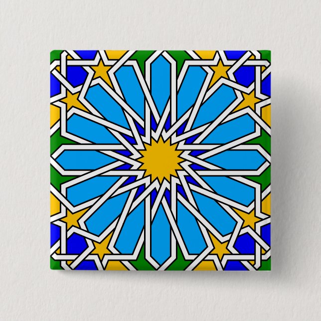 Islamische geometrische Taste Button (Vorderseite)