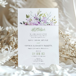 Islamische Hochzeit der Muslime Lilac Einladung