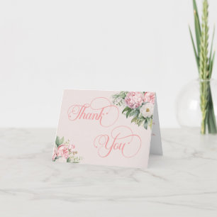 Islamische Hochzeit in Rosa und Weiß Dankeskarte