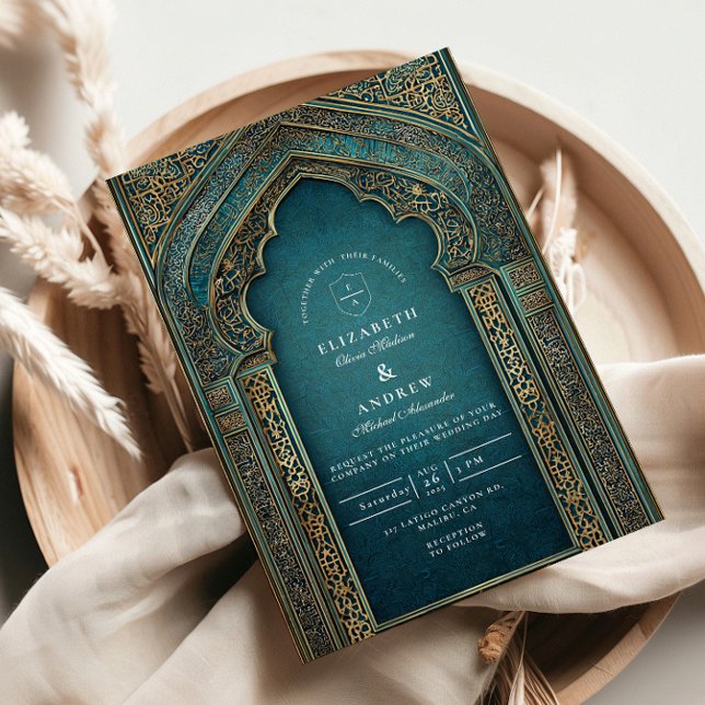 Islamische Hochzeit mit Teal-Torbogen Einladung (Von Creator hochgeladen)