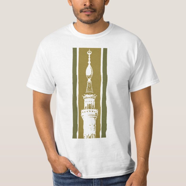Islamische Kunst Nabawi Moschee T-Shirt (Vorderseite)