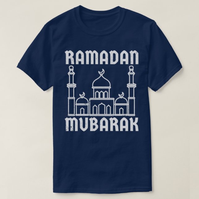 Islamische Moschee Ramadan Mubarak Islamischer Ram T-Shirt (Design vorne)