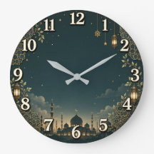 Islamische Moschee-Wanduhr | Ramadan-Nacht