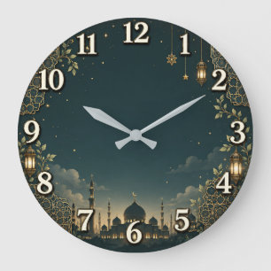 Islamische Moschee-Wanduhr   Ramadan-Nacht Große Wanduhr
