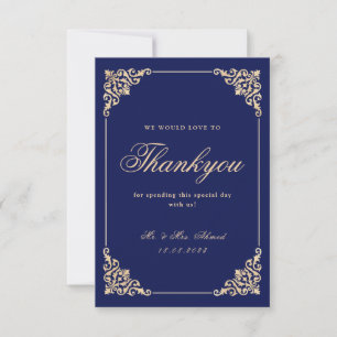 Islamische muslimische Navyblaue Hochzeit Danke Ka