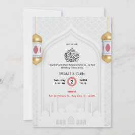 Islamische Nikah Wedding Einladung