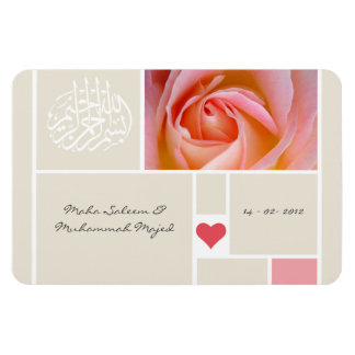Islamische Rose quran Hochzeit quran Save the Date Magnet