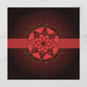 Islamische rote Damast bismillah Einladung