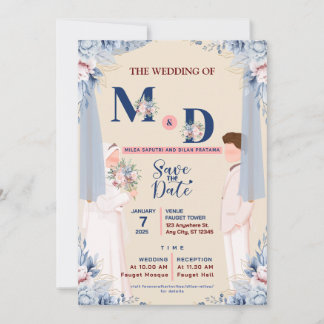 Islamische Save the Date-Karte nach Zusammenarbeit Save The Date