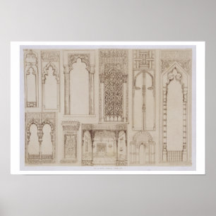 Islamische und maurische Konstruktion für Fensterl Poster
