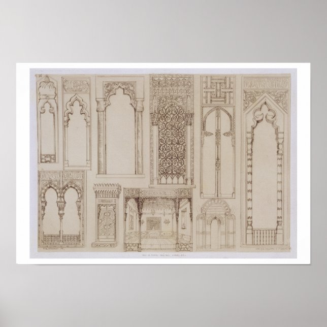 Islamische und maurische Konstruktion für Fensterl Poster (Vorne)
