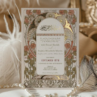 Islamischer Fall Burnt Orange Gold Arab Wedding