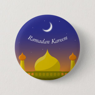 Islamischer Halbmond Ramadan Kareem Typografische  Button