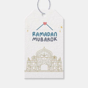 Islamischer Halbmond Ramadan Kareem Typografische Geschenkanhänger