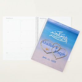 Islamischer Hochzeitsplaner am Strand und am Blaue Planer