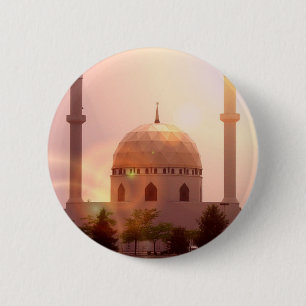 Islamischer Moscheen-Knopf Button
