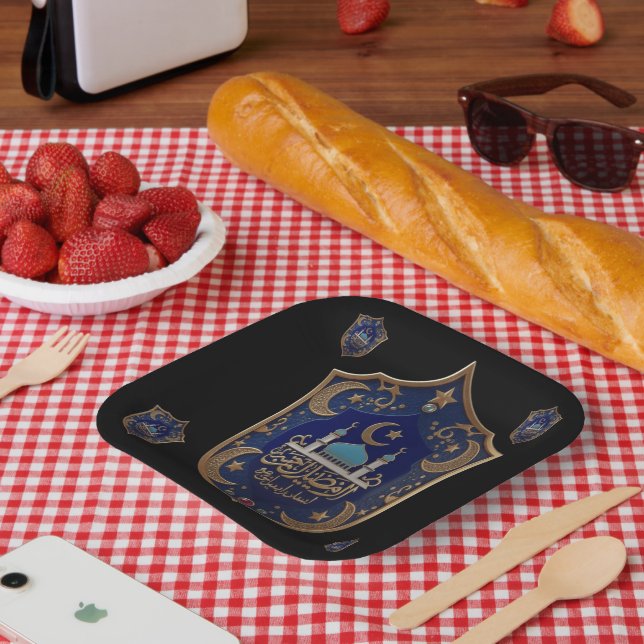 Islamischer Picknick-Untersetzer – Halbmond und Ka Pappteller (Picknick)
