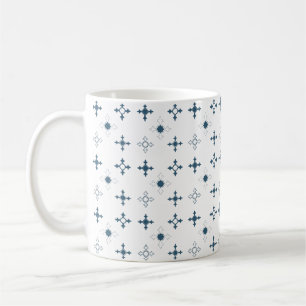 Islamisches blaues, modernes nahtloses Muster Kaffeetasse