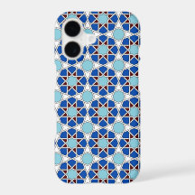 Islamisches Blaues weißes marokkanisches geometris
