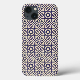 Islamisches Blaues weißes marokkanisches geometris Case-Mate iPhone Hülle