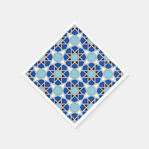 Islamisches geometrisches marokkanisches Muster im Serviette