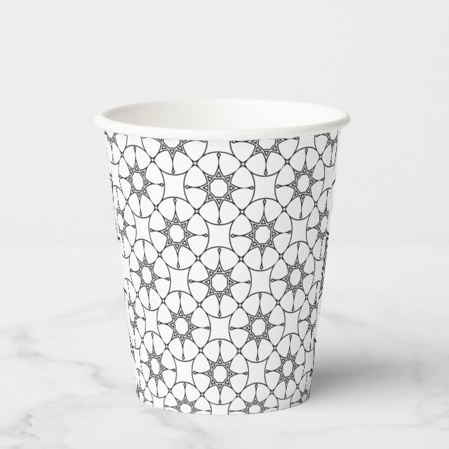 Islamisches geometrisches Muster arabisches Design Pappbecher (Vorderseite)