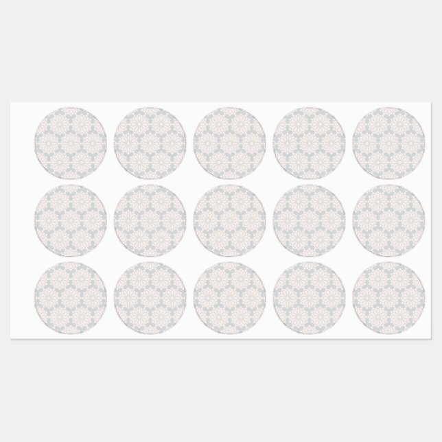 Islamisches geometrisches Muster Etiketten (Blatt)