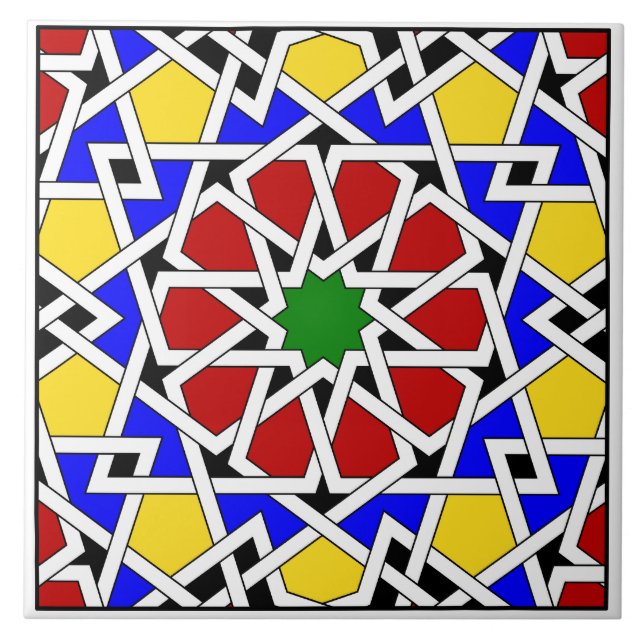 Islamisches geometrisches Muster Fliese (Vorderseite)