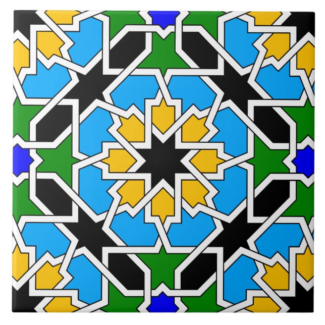 Islamisches geometrisches Muster Fliese (Vorderseite)