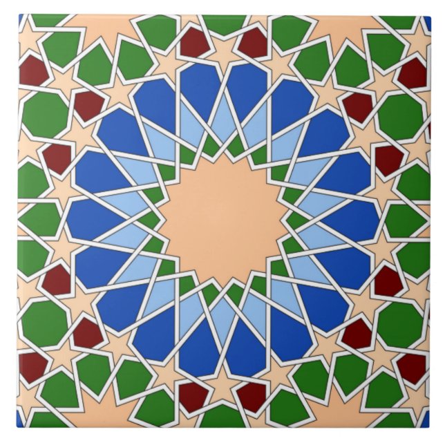 Islamisches geometrisches Muster Fliese (Vorderseite)