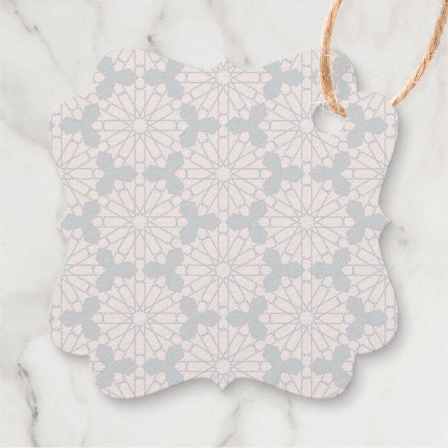 Islamisches geometrisches Muster Geschenkanhänger (Rückseite)