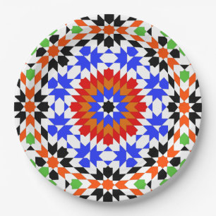 Islamisches geometrisches Muster Pappteller