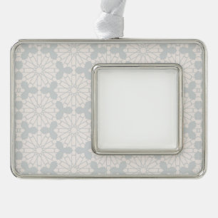 Islamisches geometrisches Muster Rahmen-Ornament Silber