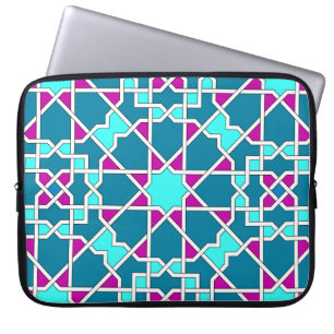 Islamisches geometrisches Muster Rickshaw Laptopschutzhülle