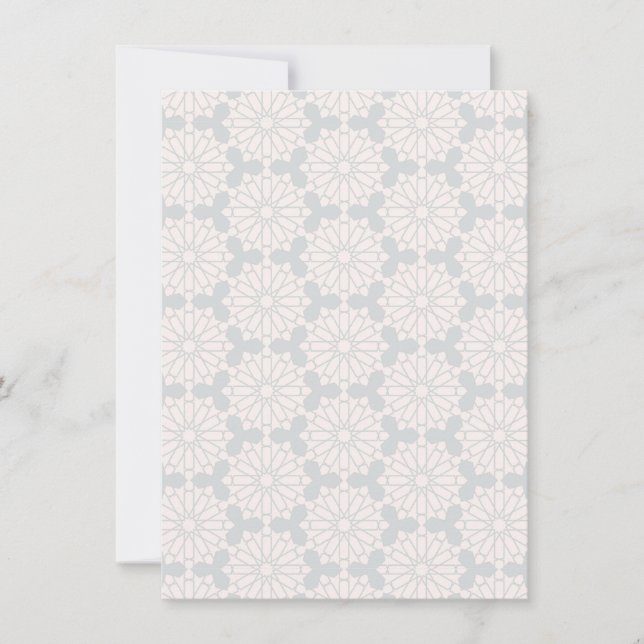 Islamisches geometrisches Muster Save The Date (Vorderseite)